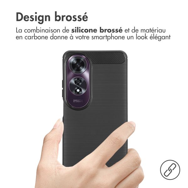 imoshion Coque Brushed Oppo A60 4G - Noir