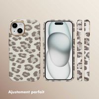 Selencia Coque Sabi imprimé panthère avec MagSafe Apple iPhone 15 - Soft Ivory