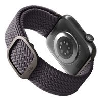 Uniq Bracelet tressé Aspen Apple Watch Series 1 t/m 11 / SE / Ultra (44/45/46/49 mm) - Granite Grey