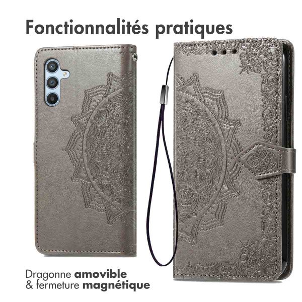 imoshion Etui de télephone Mandala Samsung Galaxy A34 (5G) - Gris