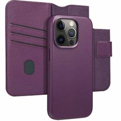 Accezz Étui de télephone portefeuille en cuir 2-en-1 avec MagSafe Apple iPhone 15 - Heath Purple