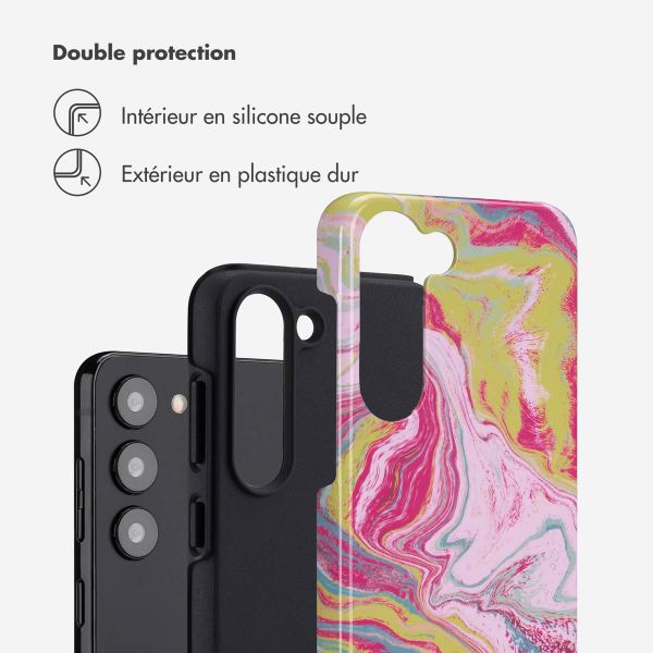 Selencia Coque arrière Vivid Samsung Galaxy S23 - Marble Pink