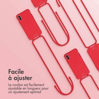 imoshion Coque de couleur avec cordon amovible Apple iPhone X / Xs - Rouge