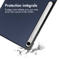imoshion Coque tablette Trifold Samsung Galaxy Tab S9 11.0 pouces / Tab S10 FE / S9 FE 10.9 pouces - Bleu foncé