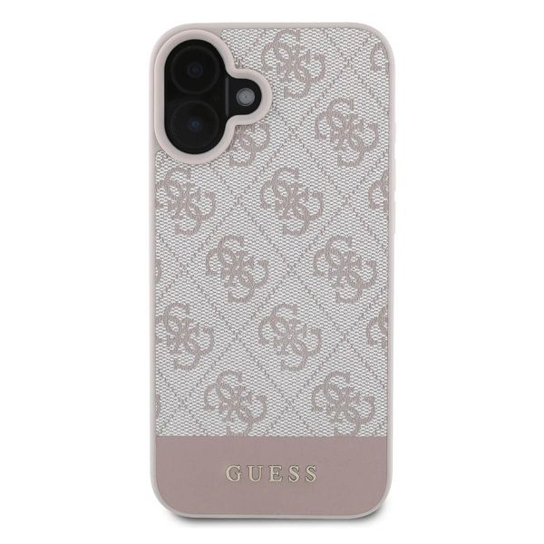 Guess Coque arrière Bottom Stripe 4G Apple iPhone 16 - Rose