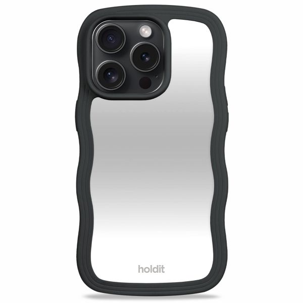 Holdit Coque Wavy iPhone 15 Pro - Black / Mirror