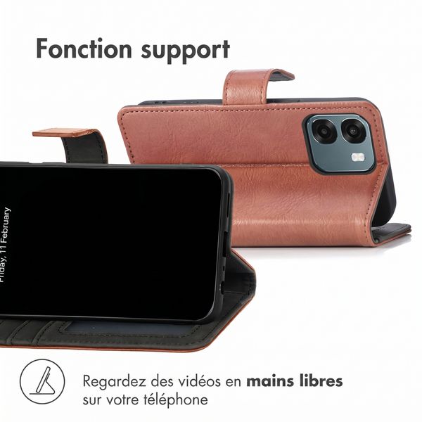 imoshion Étui de télephone portefeuille de luxe Oppo A6 (5G) - Marron