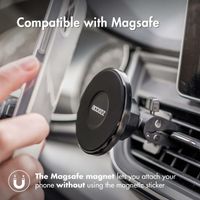 Accezz Support de téléphone pour voiture iPhone 14 Plus - MagSafe - Grille de ventilation - Magnétique - Noir