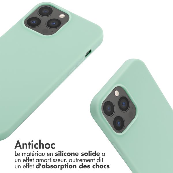 imoshion ﻿Coque en silicone avec cordon iPhone 13 Pro Max - Menthe verte