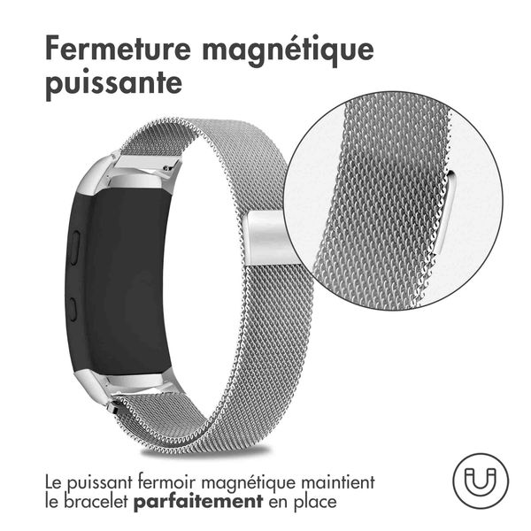 imoshion Bracelet magnétique milanais Samsung Gear Fit 2 / 2 Pro - Argent