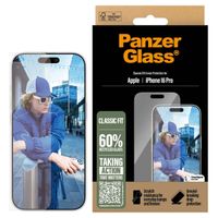 PanzerGlass Protection d'écran en verre trempé Anti-bactériesr iPhone 16 Pro