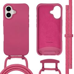 imoshion Coque arrière Color avec cordon amovible et MagSafe Apple iPhone 17 - Raspberry