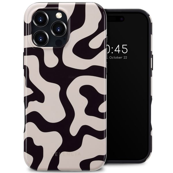 Selencia Coque arrière Vivid Tough avec MagSafe iPhone 16 Pro Max - Art Wave Black