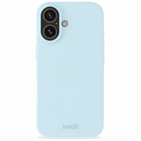 Holdit Coque Silicone iPhone 16 - Mineral Blue