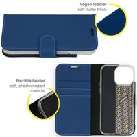 Accezz Étui de téléphone Wallet iPhone 14 Pro - Bleu foncé