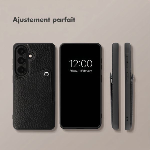 Selencia Coque Riva avec porte-cartes Samsung Galaxy S26 Plus - Noir