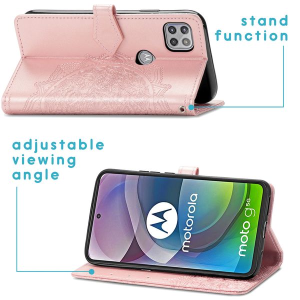 imoshion Etui de téléphone portefeuille Mandala Moto G 5G