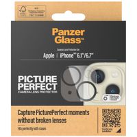 PanzerGlass Protection Caméra en verre trempé iPhone 15 / 15 Plus