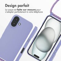 imoshion Coque en silicone avec cordon iPhone 16 - Violet