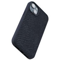 Njorð Collections Coque Salmon Leather MagSafe iPhone 15 Plus - Black