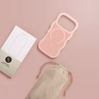 Selencia Coque arrière Wavy avec MagSafe Apple iPhone 17 Pro - Soft Pink