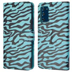 imoshion ﻿Étui de téléphone portefeuille Design Samsung Galaxy S20 FE - Black Blue Stripes