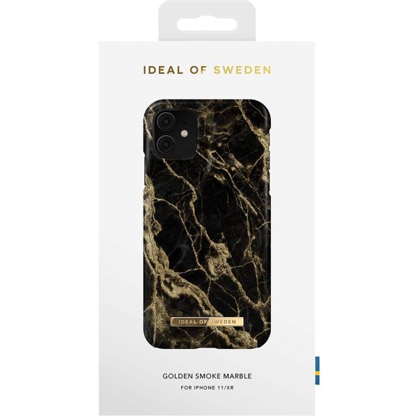 iDeal of Sweden Coque Fashion iPhone 11 - Golden Smoke Marble