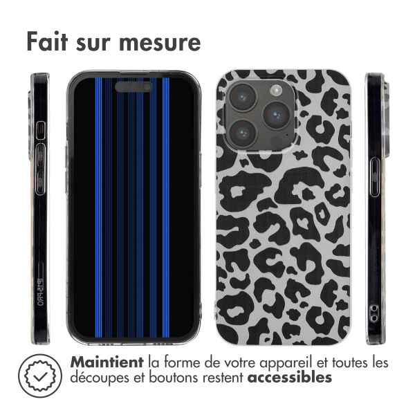 imoshion Coque Design iPhone 15 Pro - Leopard / Noir