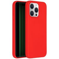 Accezz Coque Liquid Silicone iPhone 15 Pro Max - Rouge