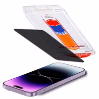 Accezz Protection d’écran en verre trempé avec filtre de confidentialité + Applicateur Apple iPhone 13 / 13 Pro / 14 / 16e