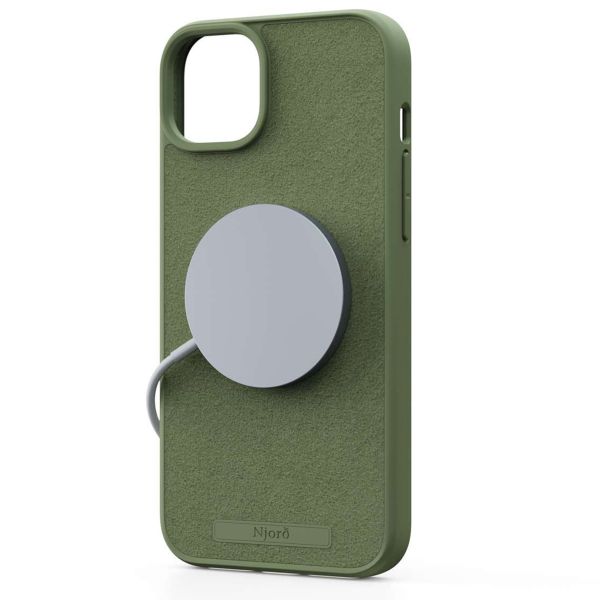 Njorð Collections Coque daim Comfort+ MagSafe iPhone 15 Plus - Olive