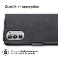 imoshion Étui de téléphone portefeuille Luxe Motorola Moto G52 / G82 - Noir