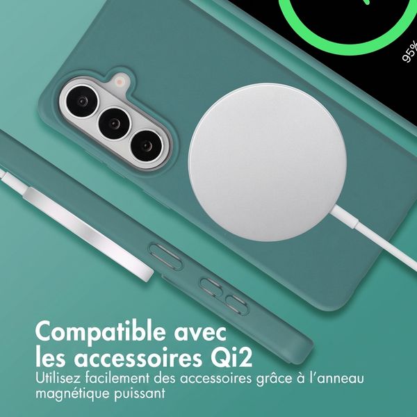 imoshion Coque arrière Color avec cordon amovible et MagSafe Samsung Galaxy S26 - Dark Green