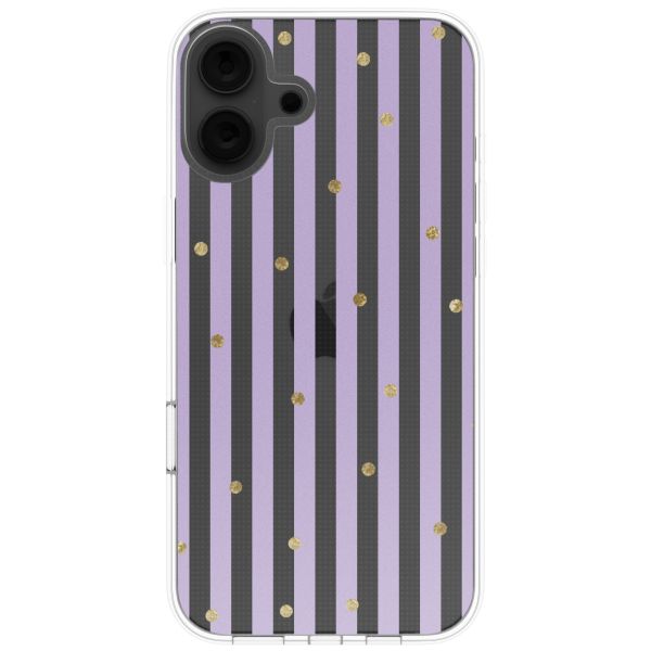 imoshion Coque Design Apple iPhone 16 - Sparkle Lines Lavender