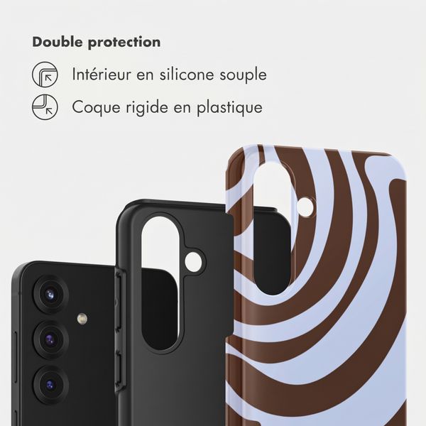 Selencia Coque arrière Vivid Samsung Galaxy S25 FE - Dream Swirl Chocolate