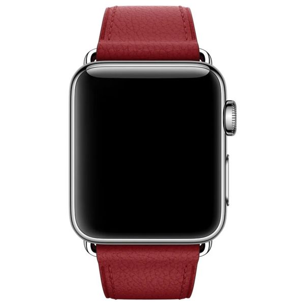 Apple Leather Band Classic Buckle Apple Watch Series 1-9 / SE - 38/40/41 mm / Series 10 - 42 mm - Ruby