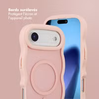 Selencia Coque arrière Wavy avec MagSafe Apple iPhone Air - Soft Pink