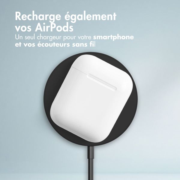 Accezz Chargeur sans fil USB-C - Chargeur sans fil MagSafe et Qi2 - 1 mètres - Noir