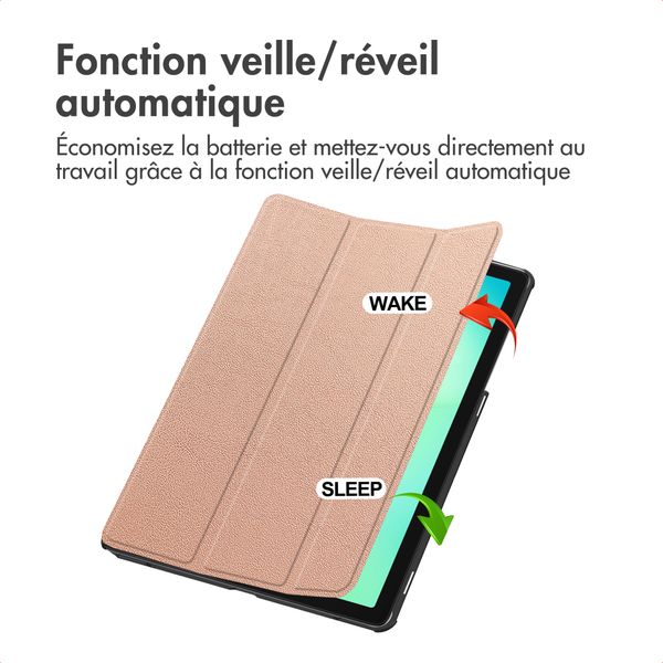 imoshion Coque tablette Trifold Samsung Galaxy Tab A11 Plus - Rose Gold