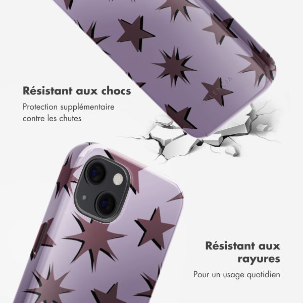 Selencia Coque arrière Vivid avec MagSafe Apple iPhone 13 - Stars Plum Lilac