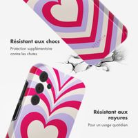 Selencia Coque arrière Vivid Samsung Galaxy A15 (5G) - Double Hearts Rubine Red Lilac
