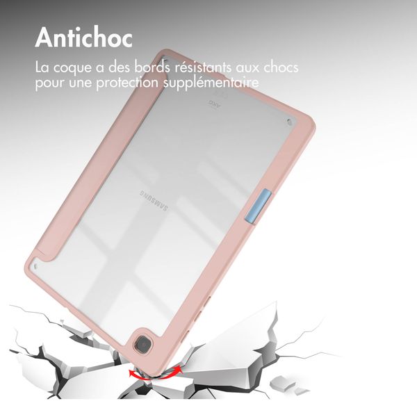 imoshion Coque tablette rigide Trifold Samsung Galaxy Tab S6 Lite (2020/2022/2024) - Rose