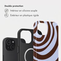 Selencia Coque arrière Vivid avec MagSafe Apple iPhone 15 - Dream Swirl Chocolate