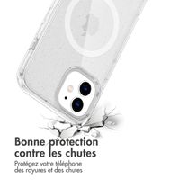 imoshion Coque Pailletée avec MagSafe Apple iPhone 12 (Pro) - Paillettes Transparent