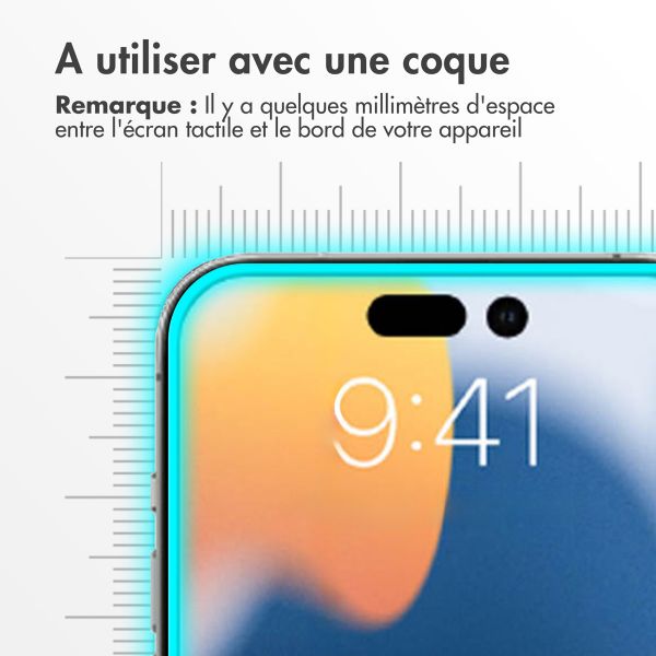 Accezz Protection d'écran en verre trempé Apple iPhone 14 Pro Max