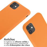 imoshion Coque en silicone avec cordon Apple iPhone 11 - Orange
