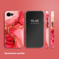 Selencia Coque arrière Vivid avec MagSafe Apple iPhone 16e - Rosy Marble