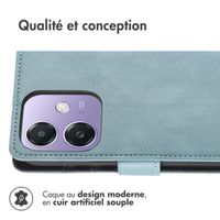 imoshion Étui de téléphone portefeuille Luxe Oppo A40 4G / Oppo A40M 4G / Oppo A60 5G - Bleu clair