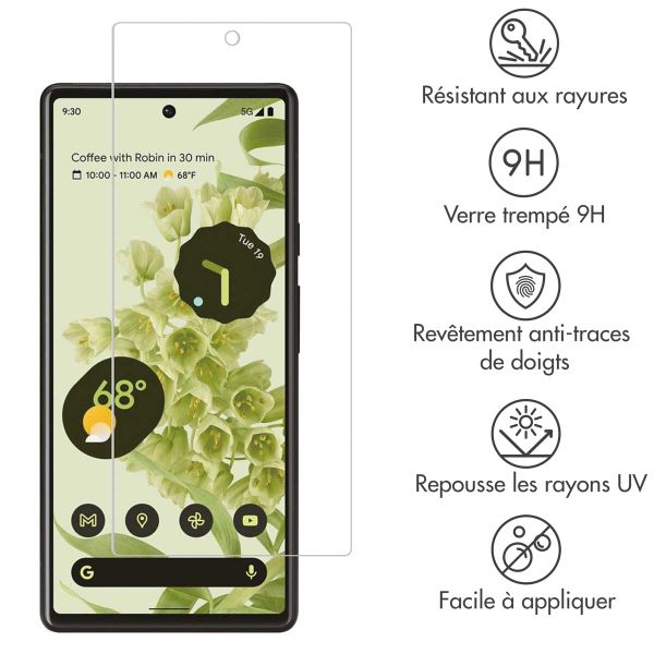 Accezz Protection d'écran en verre trempé Google Pixel 6