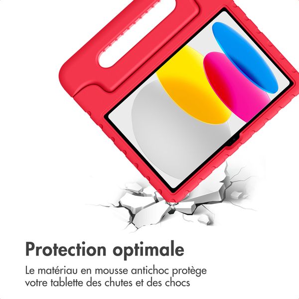 imoshion Coque kidsproof avec poignée Apple iPad 11 (2025) 11 pouces A16 / iPad 10 (2022) 10.9 pouces - Rouge